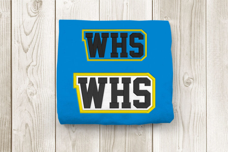 WHS High School Initials Embroidery Embroidery/Applique DESIGNS Risa Rocks It 