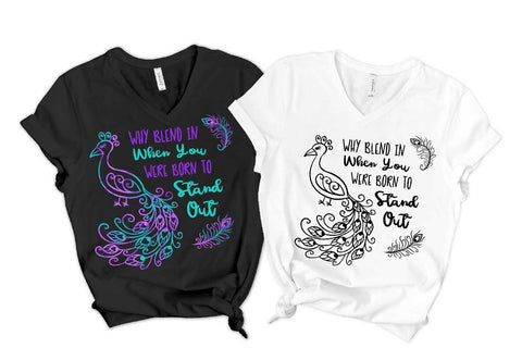 Why Blend In | Peacock SVG SVG Ikonart Design Shop 