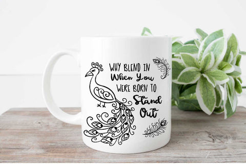 Why Blend In | Peacock SVG SVG Ikonart Design Shop 