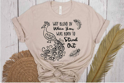 Why Blend In | Peacock SVG SVG Ikonart Design Shop 