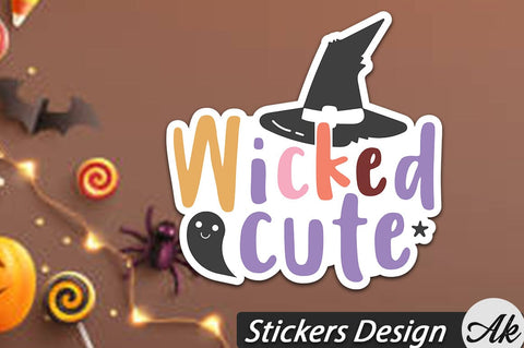 Wicked cutie Stickers Design SVG akazaddesign 