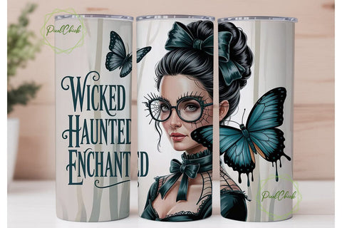 Wicked Halloween 20oz Tumbler Wrap Sublimation PixelChick 
