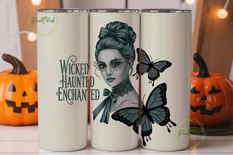 Wicked Halloween 20oz Tumbler Wrap Sublimation PixelChick 