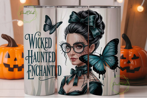 Wicked Halloween 20oz Tumbler Wrap Sublimation PixelChick 