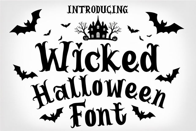 Wicked Halloween Font – Spooky Gothic Typeface for Crafts Font TonisArtStudio 
