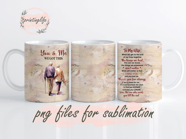 Wife from Husband to My Wife Gifts - Wife Christmas Gift Ideas Wedding Anniversary Romantic Gifts Mug Wrap Design, Instant Digital Design Download Mug Wrap Design, Mug Design PNG Sublimation PrintingLife 