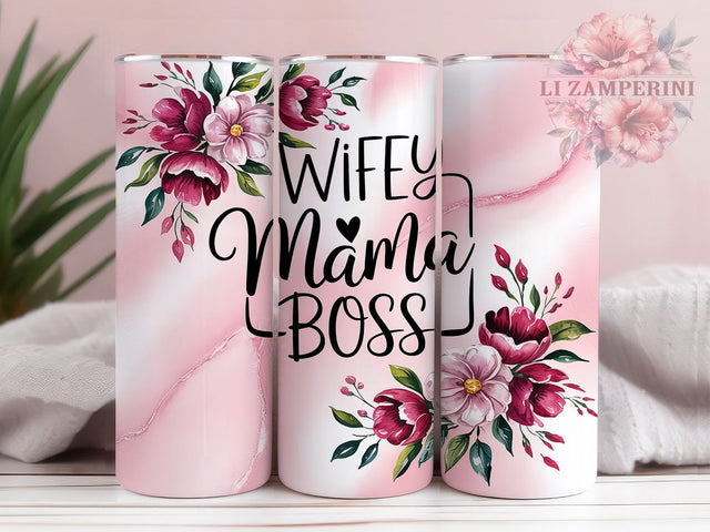 Wife Mama Boss Empowerment Tumbler, Boss Lady Tumbler Wrap, 20Oz Tumbler PNG, Mom Life Tumbler Design, Mama Boss Sublimation, Gift for Mom Tumbler, Empowered Women Tumbler Sublimation Li Zamperini 