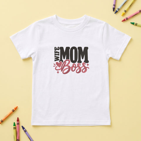 Wife Mom Boss Embroidery Design – Strong Mama Pink Script Mom Life Machine Embroidery File Embroidery/Applique DESIGNS PatternFeed8 