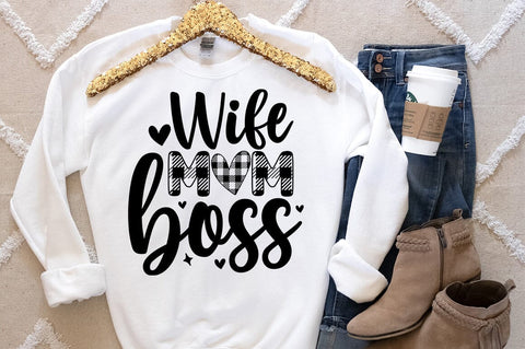 Wife mom boss SVG Design SVG Designangry 
