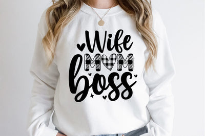 Wife mom boss SVG Design SVG Designangry 