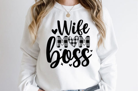 Wife mom boss SVG Design SVG Designangry 