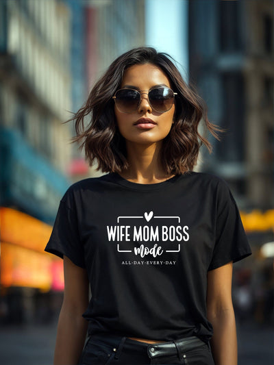Wife Mom Boss Svg Png Files, Mom Svg, Mom Life Svg, Mom Mode Svg, Mothers Day Svg, Mom Svg Shirt, Girl Mom Svg, Boy Mom Svg SVG DesignDestine 