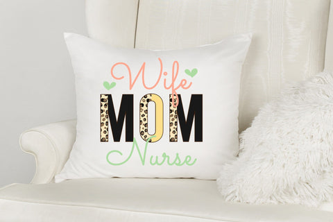 Wife Mom Nurse PNG Sublimation Design Sublimation CraftLabSVG 
