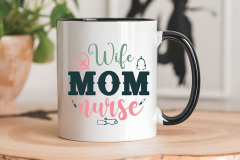 Wife mom nurse SVG Angelina750 