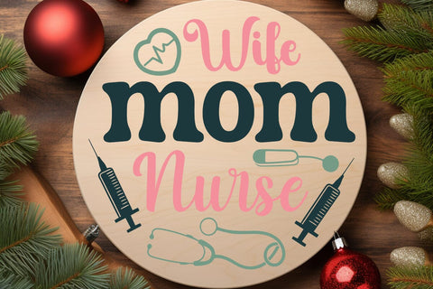 Wife mom nurse SVG Angelina750 