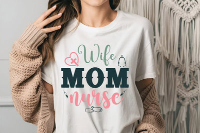 Wife mom nurse SVG Angelina750 