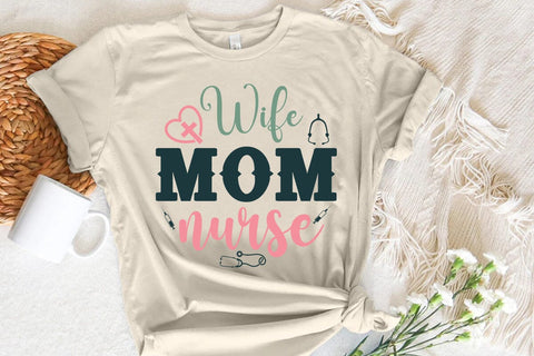 Wife mom nurse SVG Angelina750 