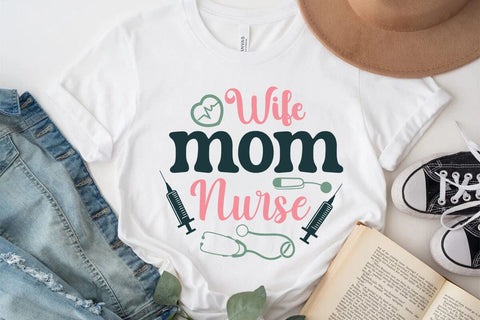 Wife mom nurse SVG Angelina750 