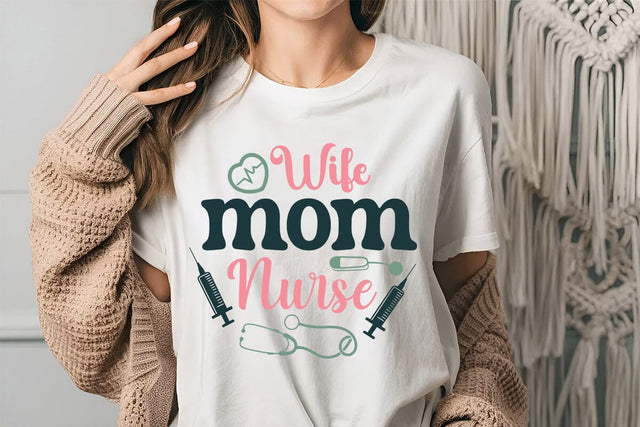 Wife mom nurse SVG Angelina750 