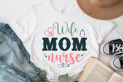 Wife mom nurse SVG Angelina750 