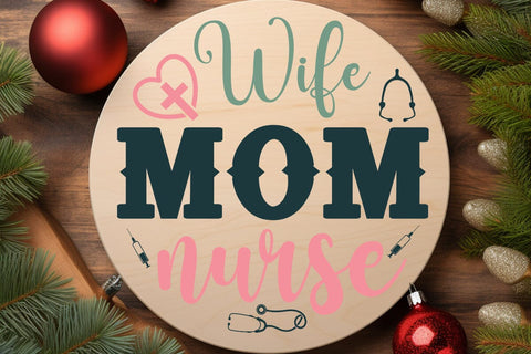 Wife mom nurse SVG Angelina750 