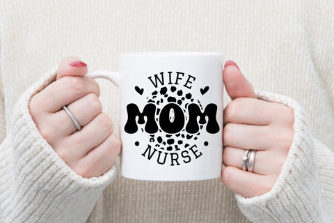 Wife Mom Nurse SVG Design SVG CraftLabSVG 