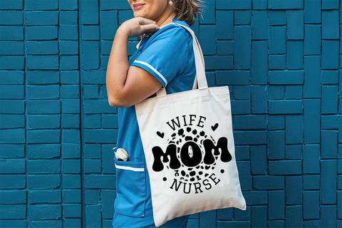 Wife Mom Nurse SVG Design SVG CraftLabSVG 