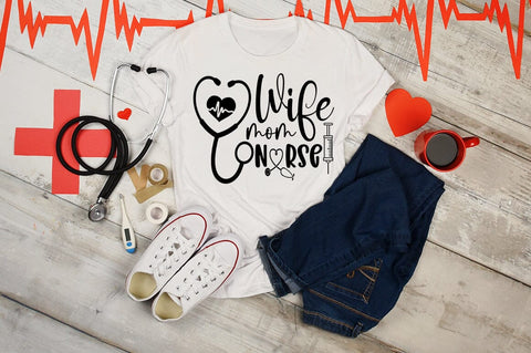 Wife Mom Nurse SVG Design SVG Designangry 