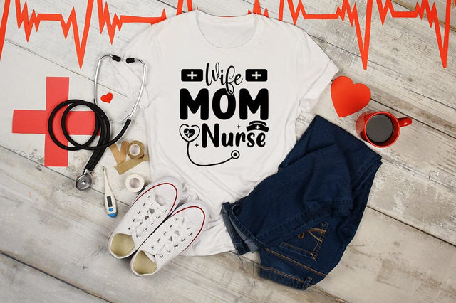 Wife Mom Nurse SVG Design SVG Designangry 