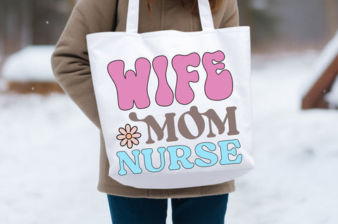 Wife mom nurse Svg Design SVG Regulrcrative 