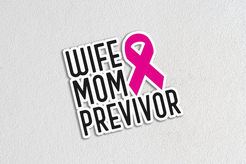 Wife Mom Previvor Svg, Breast Cancer Awareness Svg, Breast Cancer Shirt, Breast Cancer Gifts for Husband Dad, Svg Cut file, Cancer Ribbon SVG DesignDestine 