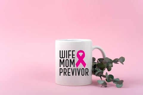 Wife Mom Previvor Svg, Breast Cancer Awareness Svg, Breast Cancer Shirt, Breast Cancer Gifts for Husband Dad, Svg Cut file, Cancer Ribbon SVG DesignDestine 
