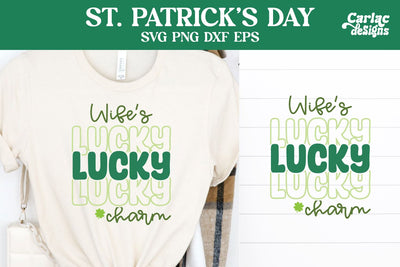 Wife's Lucky Charm SVG, St Patrick's Day SVG SVG Carla C Designs 