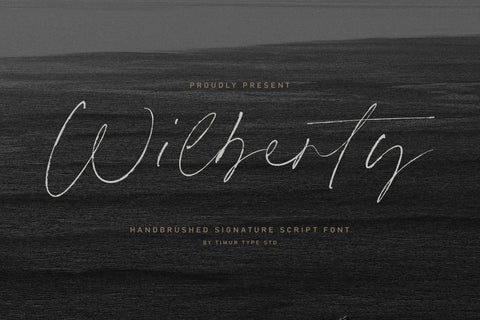 Wilberty - Handbrushed Signature Script Font Font Timur type 