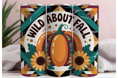 Wild About Fall 20oz Tumbler Design Sublimation PixelChick 