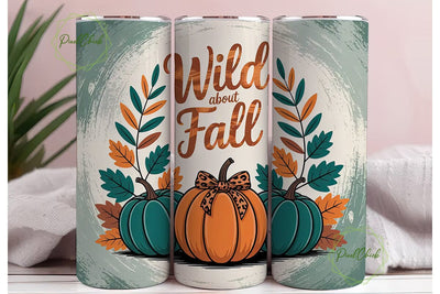 Wild About Fall 20oz Tumbler Wrap Sublimation PixelChick 