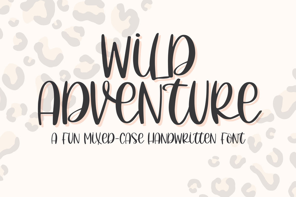 Wild Adventure, Cute Handwritten Font for Cricut, Cursive Script - So ...