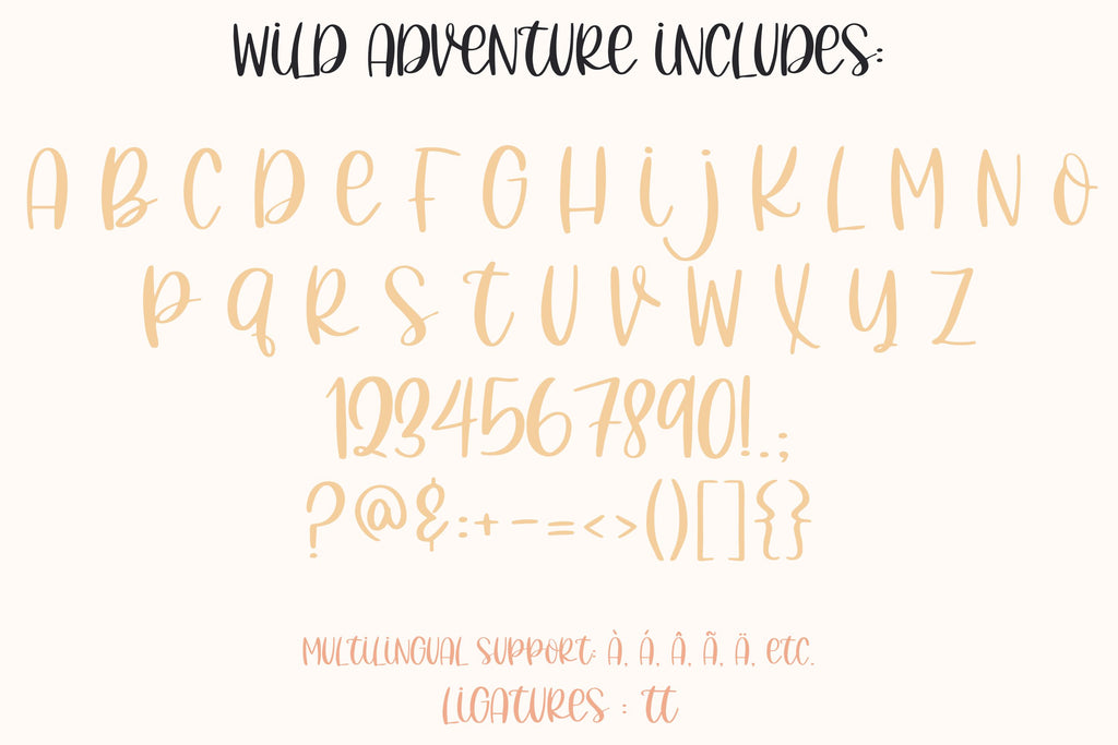 Wild Adventure, Cute Handwritten Font for Cricut, Cursive Script - So ...