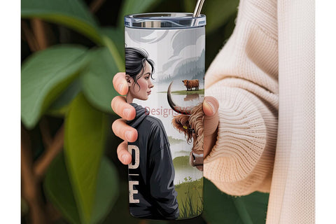 Wild and Free Cowgirl 20oz Tumbler Wrap Sublimation DesignSVG 