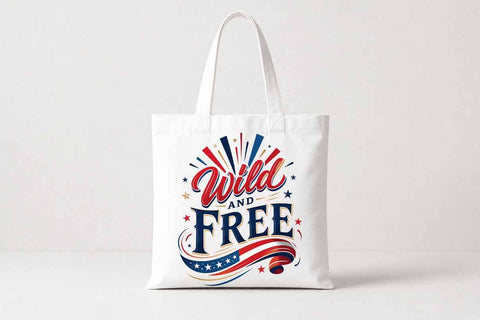 Wild and Free PNG | Patriotic Quote Sublimation Design SVG BillahCrafts 