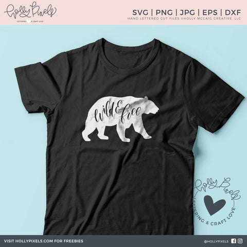 Wild and Free SVG | Baby Screen Print SVG SVG Ikonart Design Shop 