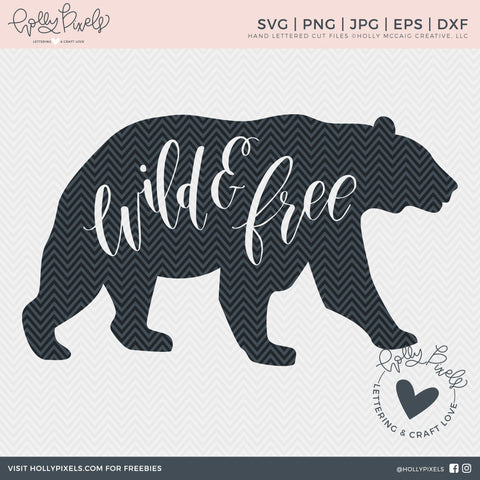 Wild and Free SVG | Baby Screen Print SVG SVG Ikonart Design Shop 