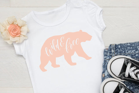 Wild and Free SVG | Baby Screen Print SVG SVG Ikonart Design Shop 