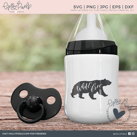 Wild and Free SVG | Baby Screen Print SVG SVG Ikonart Design Shop 