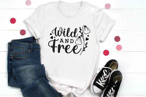 Wild and Free, Wildflower Quote SVG SVG CraftLabSVG 