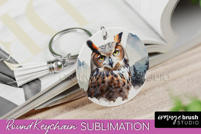 Wild Animals Keychain - Mountain Keychain Sublimation Design Sublimation OrangeBrushStudio 