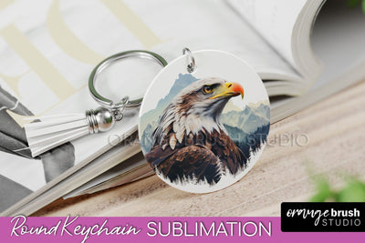 Wild Animals Keychain - Mountain Keychain Sublimation Design Sublimation OrangeBrushStudio 