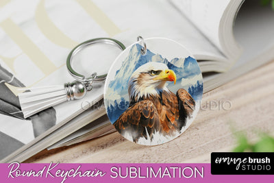 Wild Animals Keychain - Mountain Keychain Sublimation Design Sublimation OrangeBrushStudio 