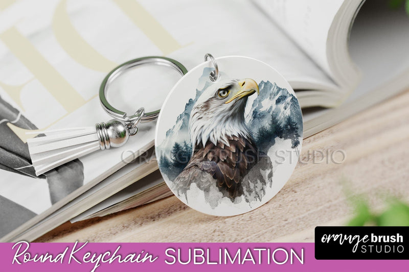 Wild Animals Keychain - Mountain Keychain Sublimation Design Sublimation OrangeBrushStudio 