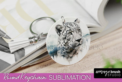 Wild Animals Keychain - Mountain Keychain Sublimation Design Sublimation OrangeBrushStudio 